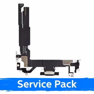 Latausliitin Apple iPhone 16 flex-kaapelilla / musta / (Service Pack)