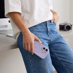 Tech-Protect MagPeak MagSafe CC  iPhone 17 kuori, matta violetti