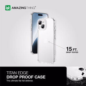 Amazing Thing Titan Edge Suojakuori 15FT IP156.7TECL iPhone 15 Plus:lle läpinäkyvä