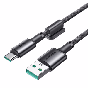 Joyroom S-A50 Unlimited Series 3A USB-A - USB-C -kaapeli magneettisella kaapelinorganisaattorilla 1,2 m - harmaa