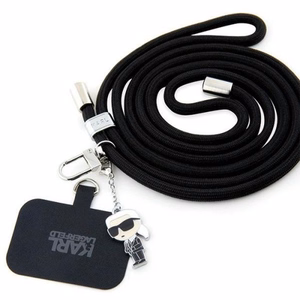 KARL LAGERFELD kellonranneke KLUCNMSCKIK (Crossbody Cord Ikonik) musta