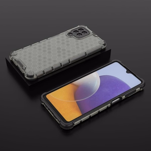 Honeycomb Asia panssari kansi TPU puskuri Samsung Galaxy A22 4G musta
