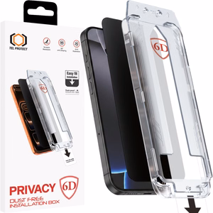 Tel Protect Dust-Free Easy Fit Privacy Full Glue 6D karkaistu lasi Iphone 16 musta