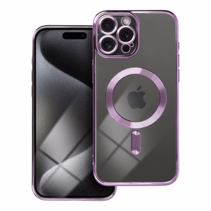 Case for iPhone 15 PRO MAX Electro Mag Cover compatible with MagSafe purple