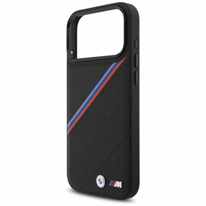 BMW M Tricolor Metal Logo MagSafe Suojakuori iPhone 17 Pro Max:lle - Musta