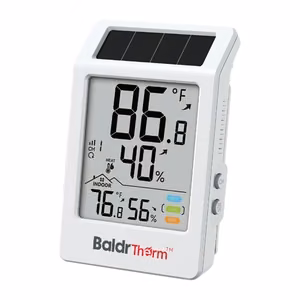 BALDRTHERM B0707 -aurinkoenergialla toimiva lämpö- ja kosteusmittari
