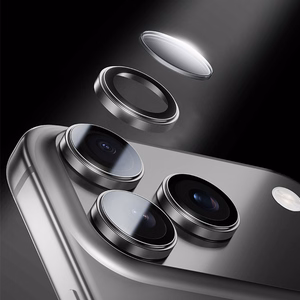 Benks Tempered glass Glass Warrior Metal Lens Protector on camera for Iphone 17 (lens 2 pieces) black