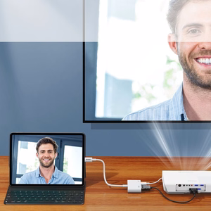 Joyroom S-H141 -adapteri Lightning (uros) - HDMI FullHD 1080p 60Hz (naaras) / Lightning (naaras) - valkoinen