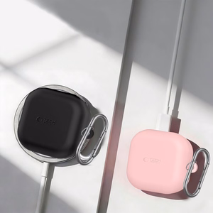 Tech-Protect Silicone Hook -suojakuori Samsung Galaxy Buds 4 / 4 Pro:lle violetti