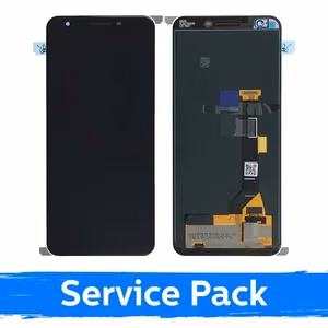 LCD-näyttö yhteensopiva Google Pixel 3A musta kehyksellä (Service Pack)