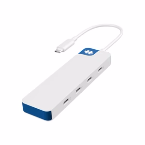Hyper HyperDrive Flex HD5201BUGL – 4-porttinen USB-C-keskitin, valkoinen/sininen