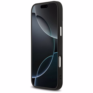 Guess Grained Triangle Logo MagSafe -suojakuori iPhone 17 Pro Max - musta