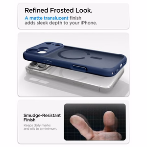 Spigen Ultra Hybrid MagSafe -suojakuori iPhone 18 Pro / 17 Pro -malleille, tummansininen