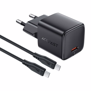 Charger Acefast A118 30W GaN USB-C + USB-C to USB-C cable 1.2m black