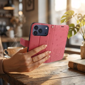 MEZZO Book Suojakuori IPHONE 17 kissat punainen