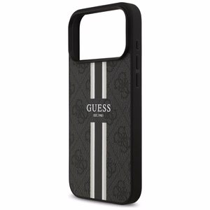 Guess 4G Printed Stripes MagSafe suojakuori iPhone 17 Pro Max:lle musta