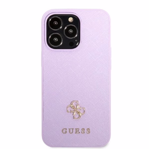 Guess GUHCP13LPS4MU iPhone 13 Pro / 13 6.1" violetti/violetti kovakuori Saffiano 4G Small Metal Logo
