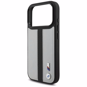 BMW M Perforated Stripe Logo MagSafe Suojakuori iPhone 17 Pro:lle - Harmaa
