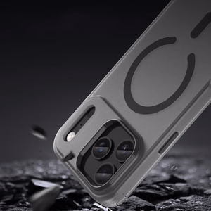 Magneettinen Abrasive iPhone 17 Pro Suojakuori MagSafe-yhteensopiva - Matta Musta