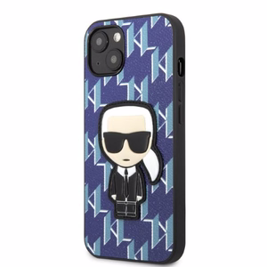 Karl Lagerfeld KLHCP13MPMNIKBL iPhone 13 6.1" kovakuori sininen/sininen Monogram Ikonik Patch