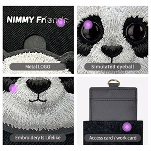 NIMMY korttilompakko BIG EYED PET 2.0 Panda musta