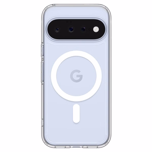 Spigen Ultra Hybrid Mag MagSafe -suojakuori Google Pixel 11 -mallille, läpinäkyvä / valkoinen
