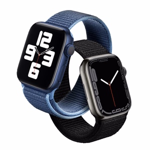 Crong Nylon Sport strap for Apple Watch 38 / 40 / 41 mm and 42 mm (Series 10 / 11), ocean blue