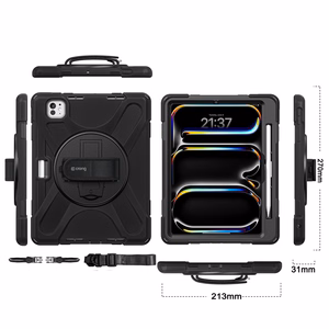Crong Defender Plus rugged case for iPad Pro 11″ M5 (2025) / M4 (2024), black