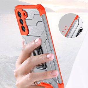 Crystal Ring Case kova hybridi kansi + magneettinen pidike Samsung Galaxy S22 + (S22 Plus) sininen