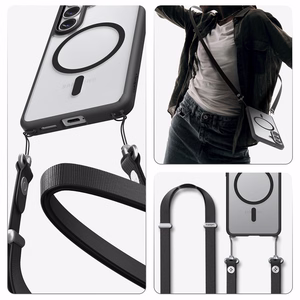 Spigen Ultra Hybrid Mag MagSafe suojakuori Samsung Galaxy S26:lle läpinäkyvä musta