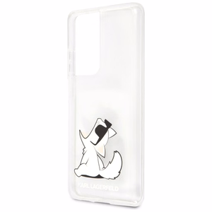 Karl Lagerfeld Choupette Fun Kotelo Samsung Galaxy S21 Ultra - läpinäkyvää
