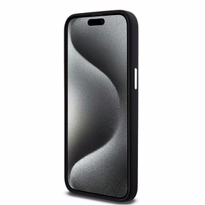 DKNY iPhone 15 Pro Max 6.7" Musta Suojakuori Liquid Silicone Metal Logo MagSafe