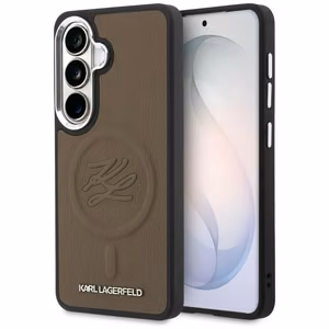 Karl Lagerfeld Suojakuori Embossed Ring Initials MagSafe Samsung Galaxy S26 Plus:lle ruskea