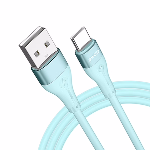 BWOO X280C Minimalist Silicone USB - USB-C -kaapeli 1m 3A, vihreä
