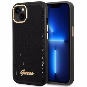 Guess GUHCP14MHGCRHK iPhone 14 Plus 6.7 "musta / musta kovakotelo Croco kokoelma