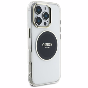 Guess IML Metal Colored Circle Classic Logo MagSafe Suojakuori iPhone 16 Pro Max:lle - musta