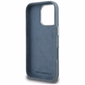Karl Lagerfeld FW Jeans Signature Logo Suojakuori iPhone 16 Pro - sininen