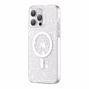 Kingxbar PQY Geek Series magneettinen kotelo iPhone 14 Pro Max MagSafe hopea