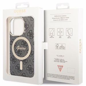 Guess GUHMP13LH4STK iPhone 13 Pro / 13 6.1" musta/musta hardcase 4G MagSafe