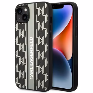 Karl Lagerfeld KLHCP14MPGKLSKG iPhone 14 Plus 6.7 "kovakotelo harmaa / harmaa Monogram Stripe