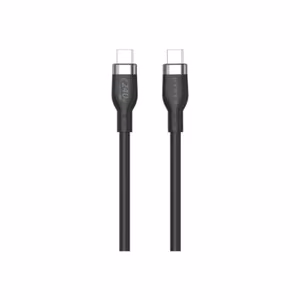 Hyper HyperJuice HJ4001BKGL – 1 m 240 W silikoninen USB-C–USB-C-latauskaapeli, musta