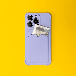 Card Armor Case Pouch Cover For Xiaomi Redmi Note 10 / Redmi Note 10S Card Wallet Silicone Armor Cover Air Bag Orange