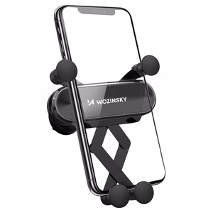Wozinsky painovoima-auton puhelinteline ilmaventtiiliin musta (WCH-05)