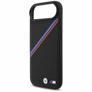 BMW M Tricolor Metal Logo MagSafe Suojakuori iPhone 17 Air:lle - Musta