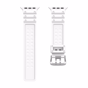 Triple Protection Hihna Apple Watch 38 / 40 / 41 mm ranneke - valkoinen