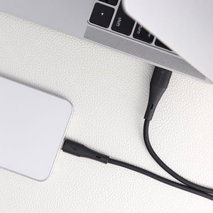 FORCELL F-ENERGY C342 kaapeli USB A - Type C QC4.0 3A 66W silikoninen 1 m musta