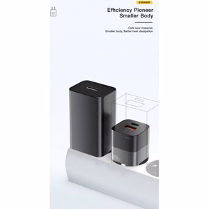 Charger Essager "GaN Square" Black 33W (PD / QC3.0)