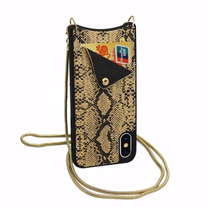 BAG - SNAKE Leather Case - IPHONE XS MAX Gold
