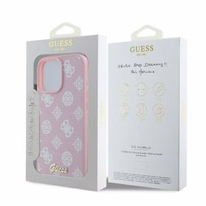 Guess Peony Script Logo MagSafe Suojakuori iPhone 16 Pro:lle - vaaleanpunainen