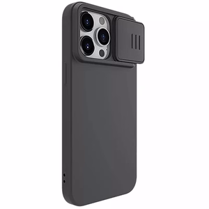 Nillkin CamShield Silky Silikonikotelo iPhone 15 Plus (musta)